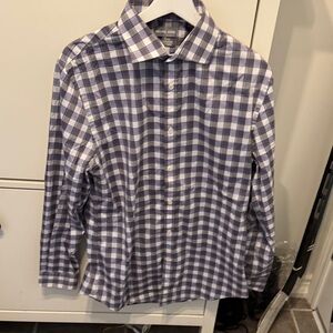 Michael Kors Navy and White Checkered Shirt